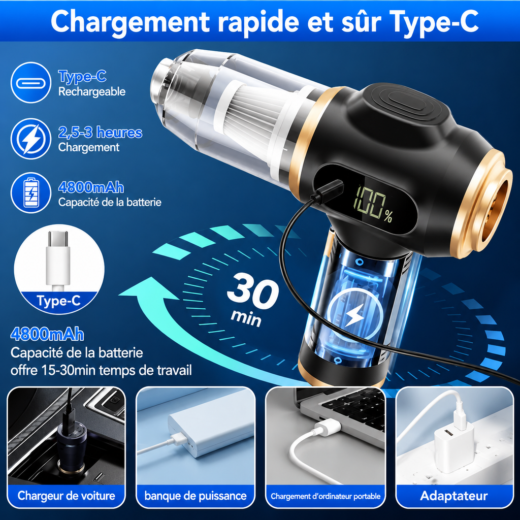 Aspirateur sans fil 6-en-1