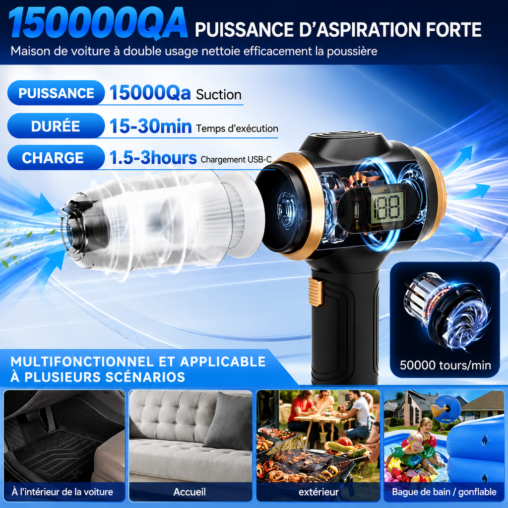 Aspirateur sans fil 6-en-1